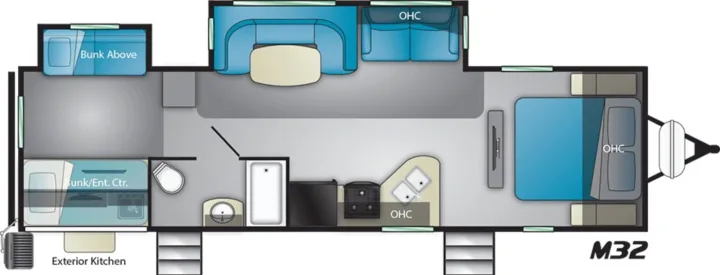 Great floorplan puts adults in front, and kids in the back in the bunkhouse. 2 slides makes it super spacious.. Heartland RVs Mallard 2021
