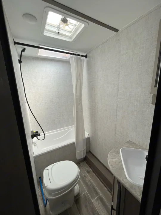 Shower/bath combo with lots of space and toilet. . Gulf Stream Other 2022
