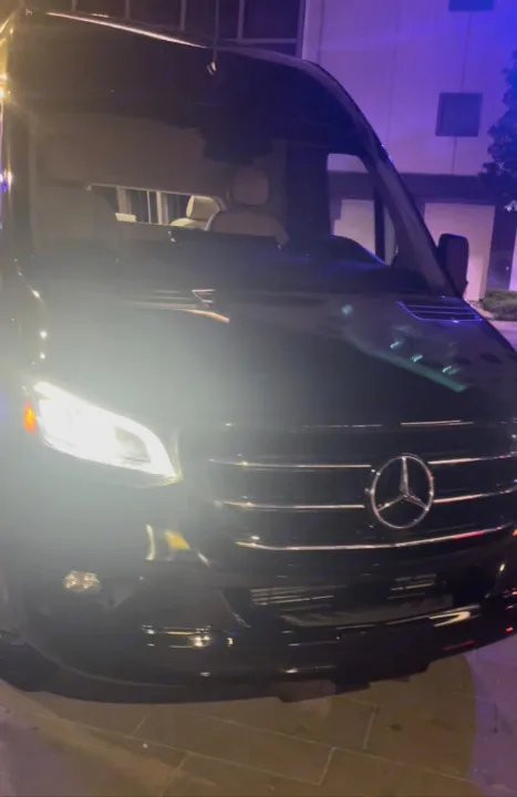 Exterior night view. Midwest Automotive Designs Ultimate Limo 2022