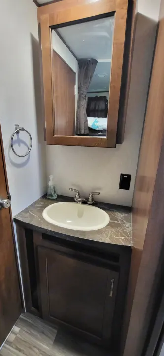 Bathroom sink. Jayco Jay Flight 2017
