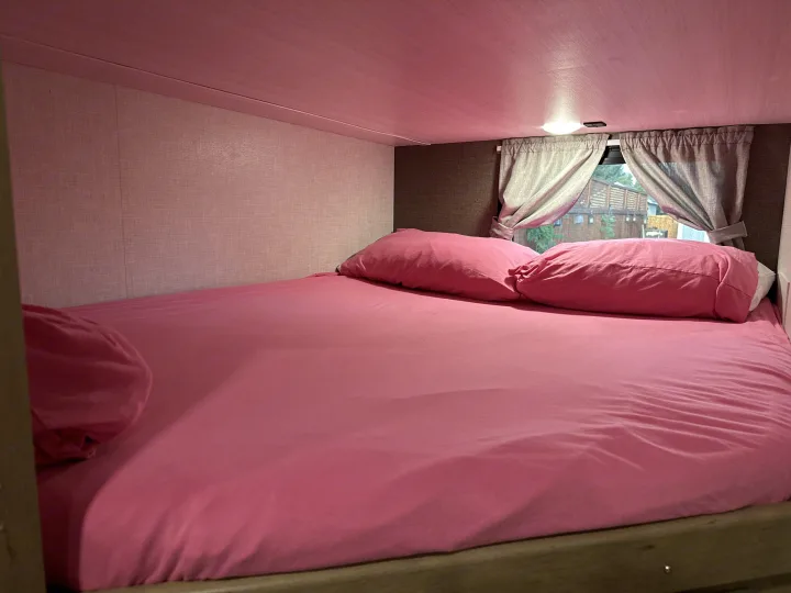 Lower bunk. Has it's own light and USB charging ports. Winnebago 2455BHS 2021