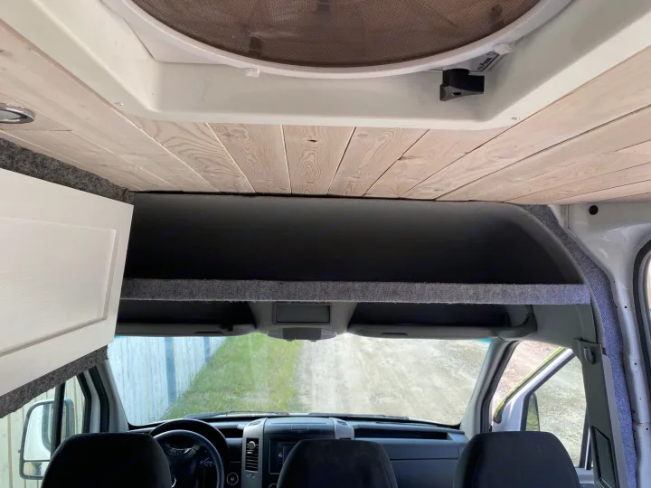 Lots of storage above the front cab. Mercedes-Benz Sprinter 2013
