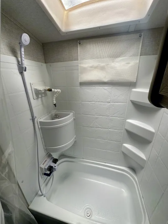 Nothing is better than a shower while camping!. Rockwood Geo Pro 2022