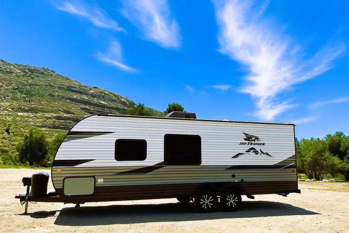 Desert-ready Jayco Jay Flight by Jam Caravan — enjoy your trailer under wide-open skies.. Jayco Jay Feather 2024
