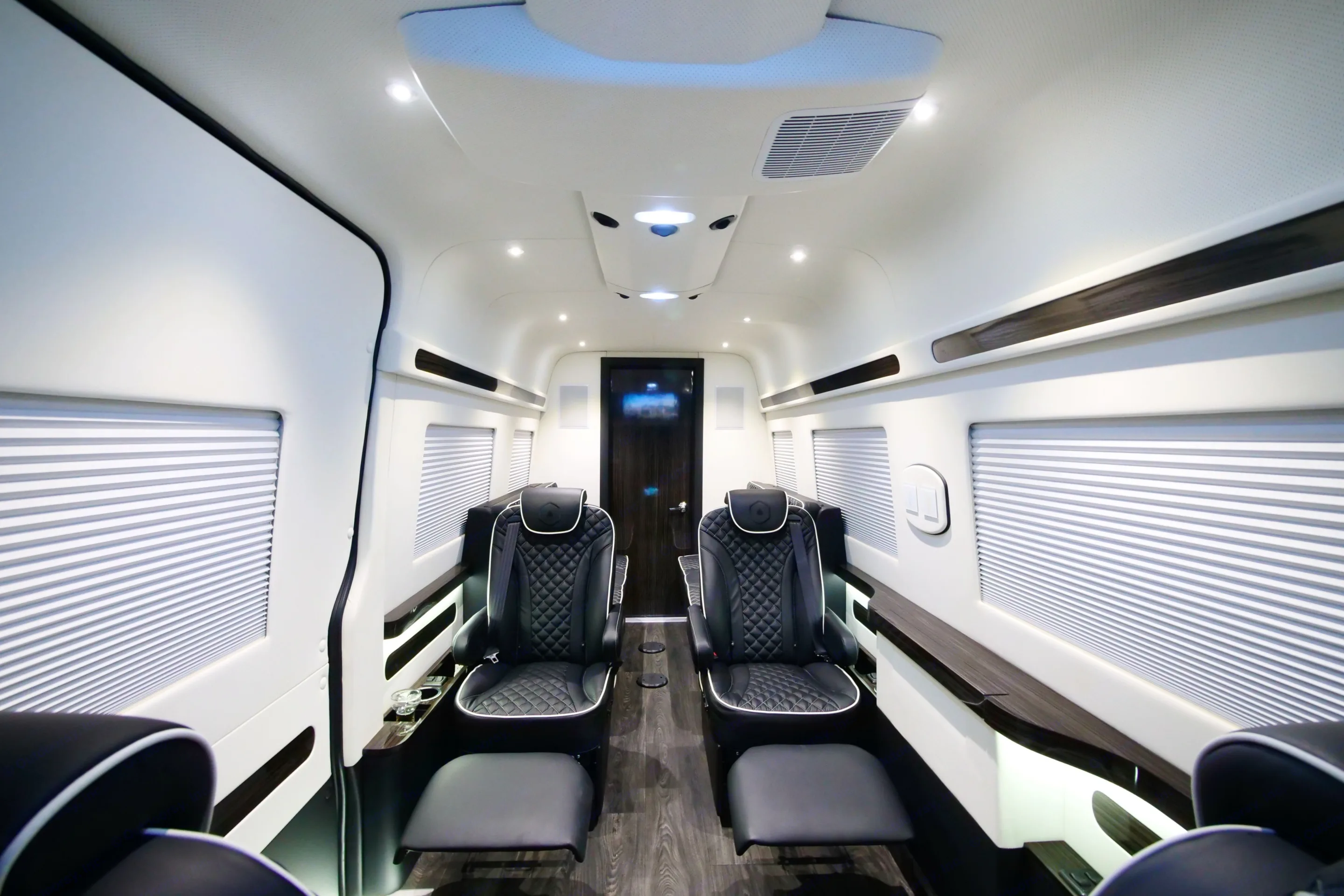Our guests adore the Sprinter for leisurely rides through the vibrant streets of New York City and along the picturesque New Jersey Shore. And let's not forget about these luxurious lounge chairs – they are simply heavenly in terms of comfort.. Mercedes-Benz Custom Coach 2018