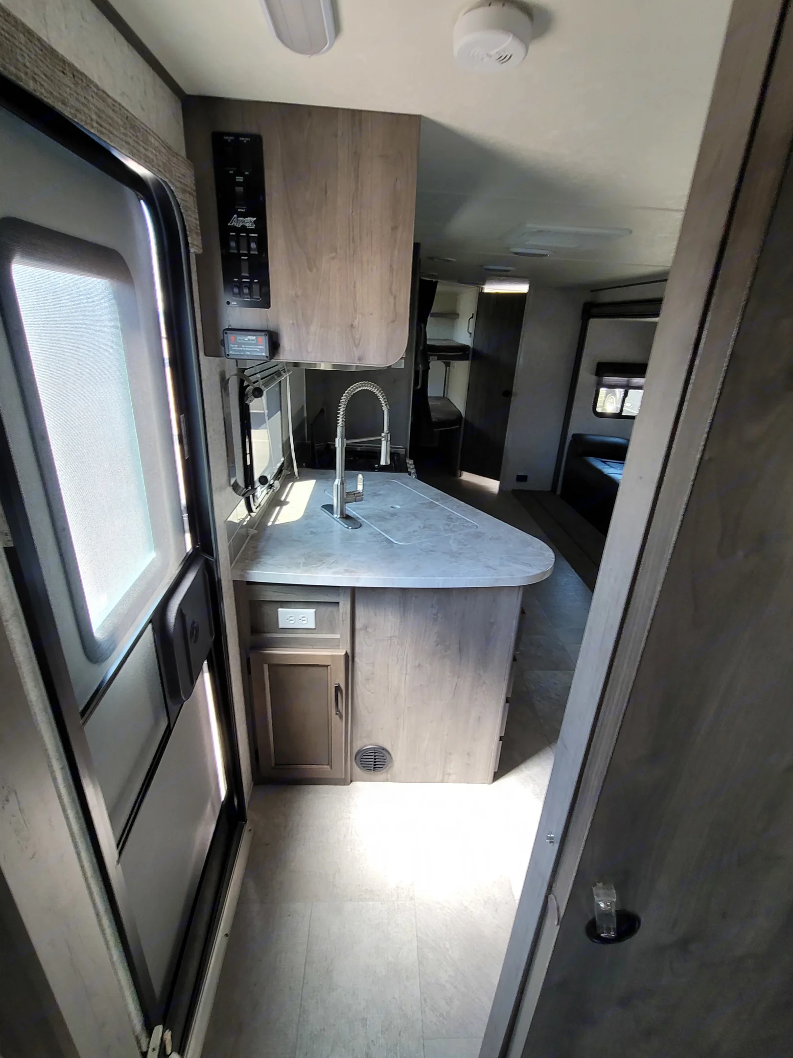 Outdoor grill and mini fridge . Coachmen Apex 2019