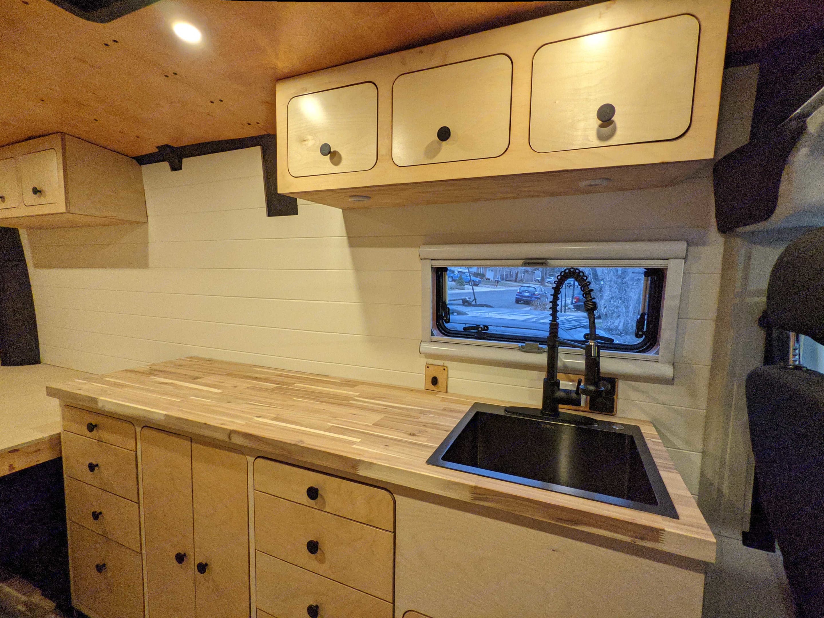 Plenty of cooking space on countertops!. Dodge Promaster 2500 High Roof 2021