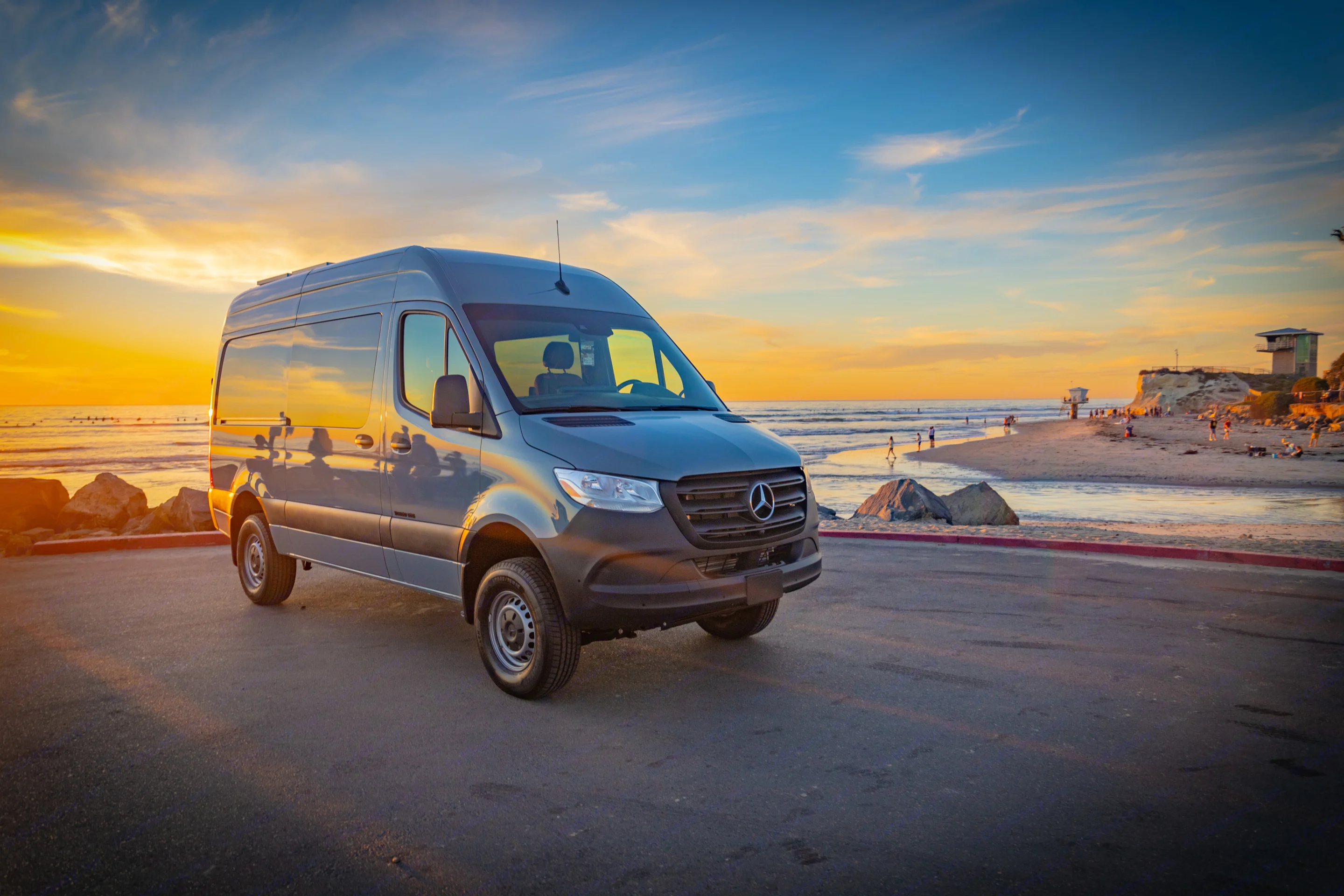 Sunny's favorite place. Cardiff Reef. Mercedes-Benz Sprinter 2021
