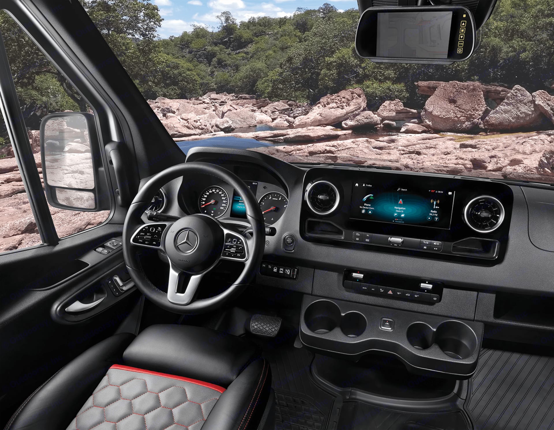Great visibility and control from the driver's seat with excellent entertainment. Apple CarPlay with Bluetooth and/or USB connection.. Airstream 24X 2022