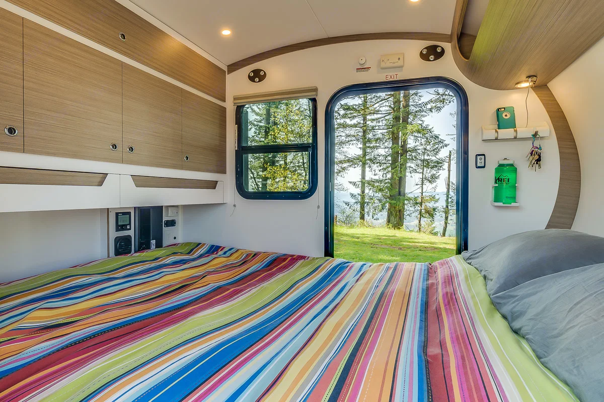 Queen Sized Bed (60"x80") can sleep 2 adults + 1 child in comfort as you use the whole mattress + 2 or 3 more in the Rooftop Tent. Bean Trailer Bean Stock 2022