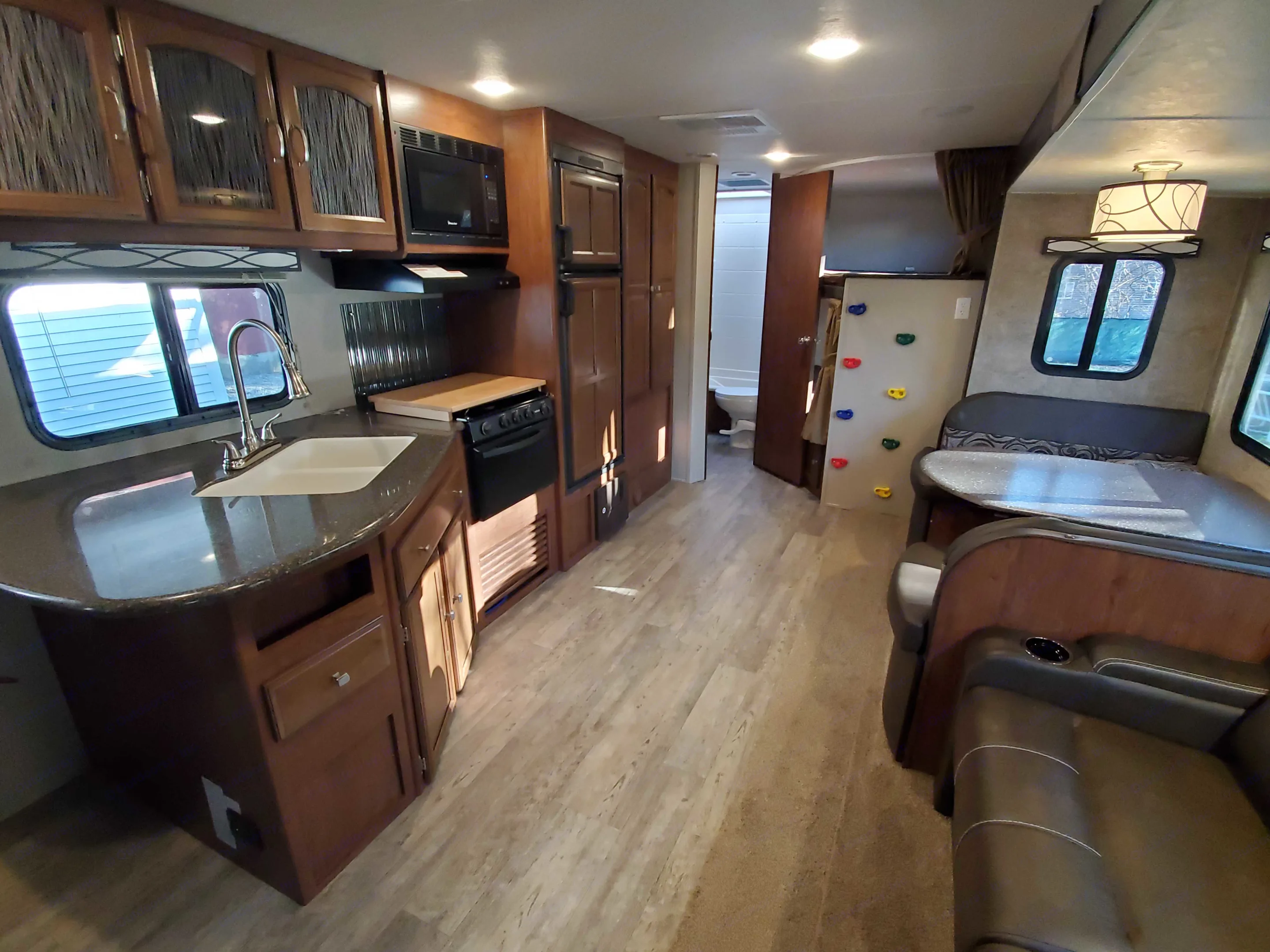 Your family will have plenty of room to get around and there is easy accessible storage everywhere. Kids will love the bunk area with rock wall.. Coachmen Other 2018