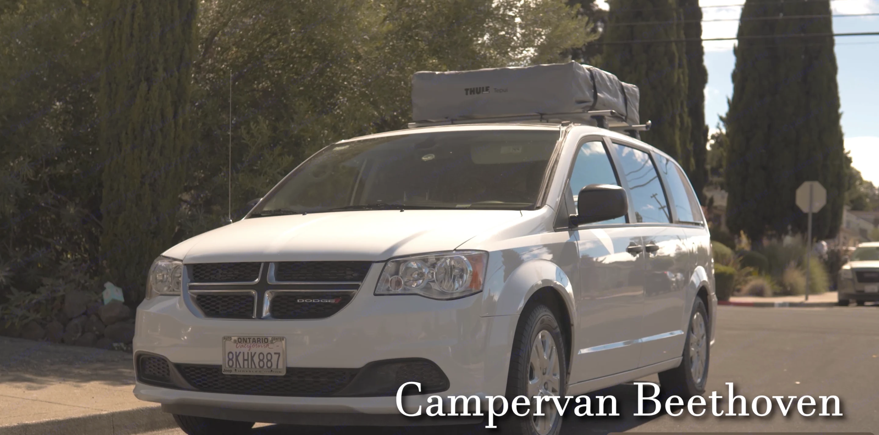Campervan Beethoven with Tepui cartop tent. Dodge Grand Caravan 2019