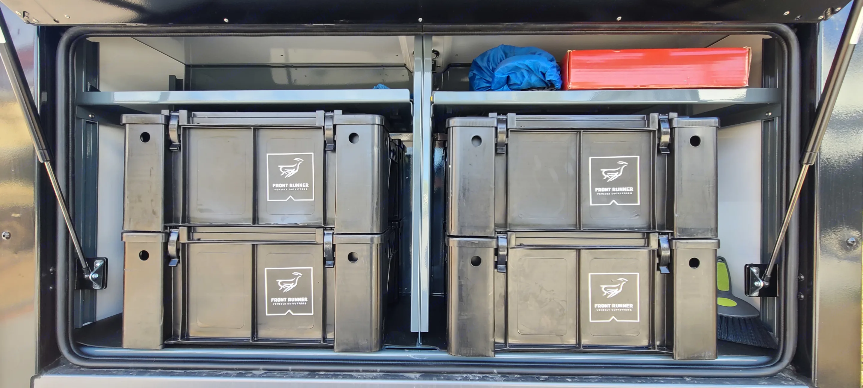 Storage Containers for kitchen items, cleaning supplies, heater, pots/pans, etc.. Off Grid Trailers Off Grid Trailers Trailer 2021