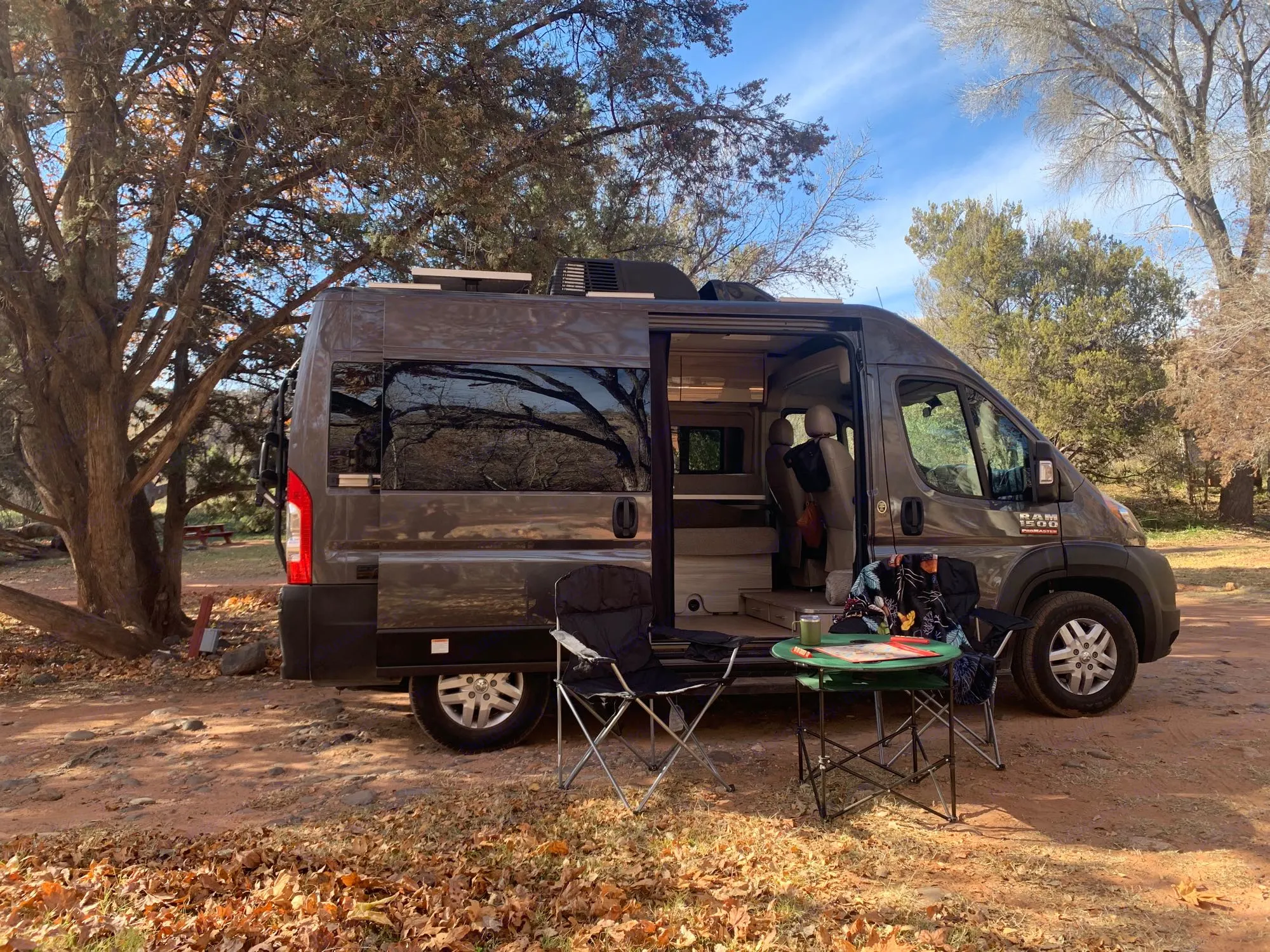 Add on the “Happy Camper” package which Includes two camping chairs, a foldable table, LED lantern, and a hammock. Thor Scope 2022