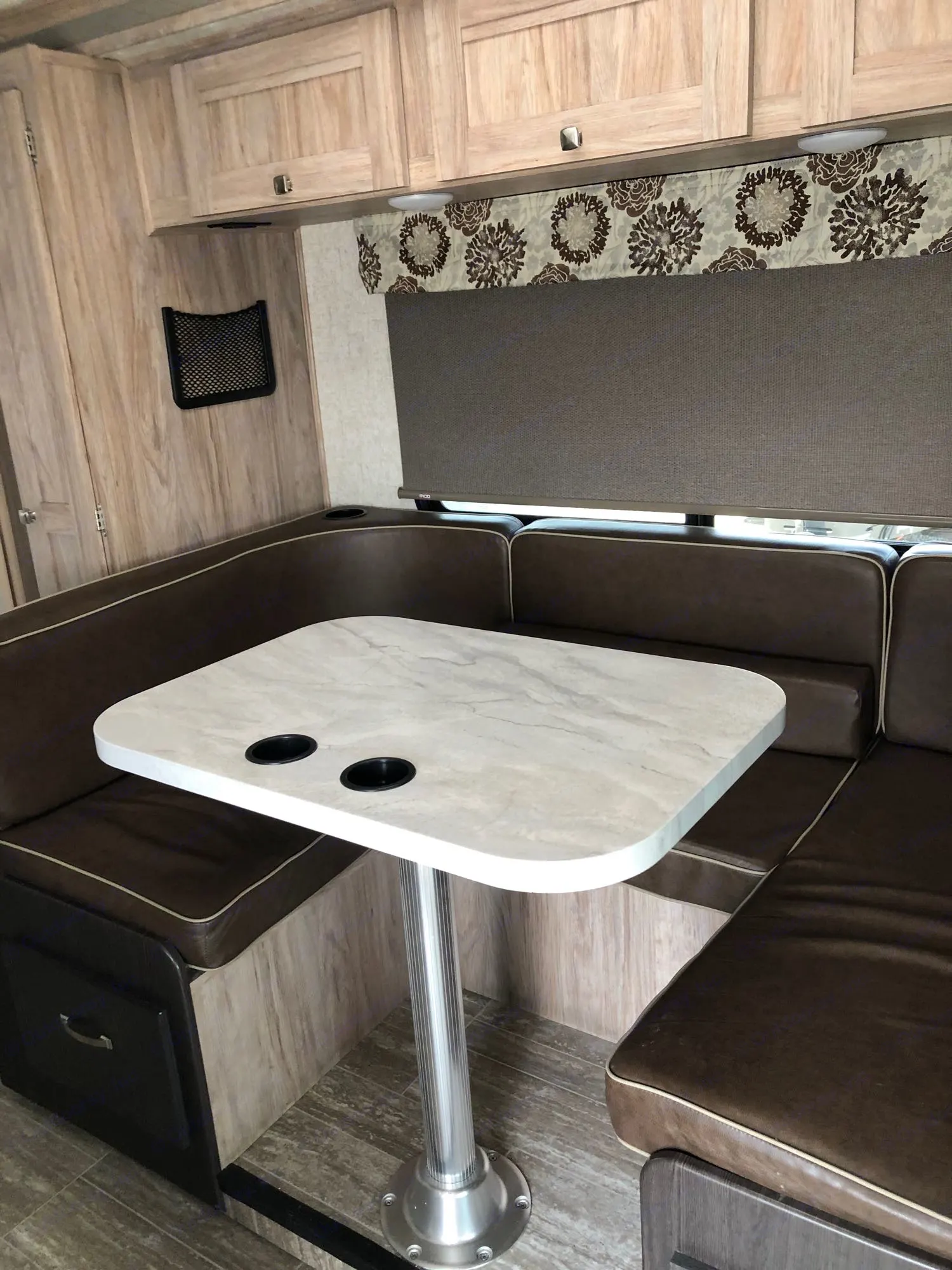Dining table seats four and has four seatbelts. Easily converts to another queen bed. Bedding provided. There’s a 4-USB charging outlet right above. . Forester Forester Model 2441DS 2020