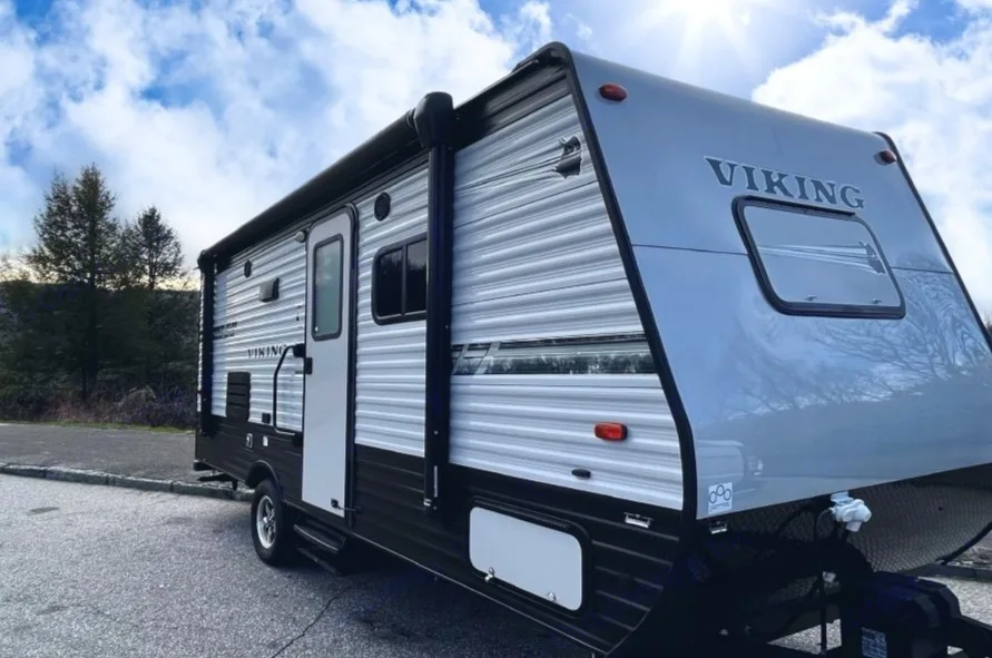 2020 Forest River 17FQS. Lil'Miss Viking exterior of front and entry. . Forest River Viking 2020
