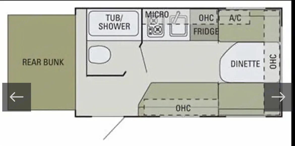 The rear bunk folds down and has canvas over it. . Starcraft Ar-One 2012