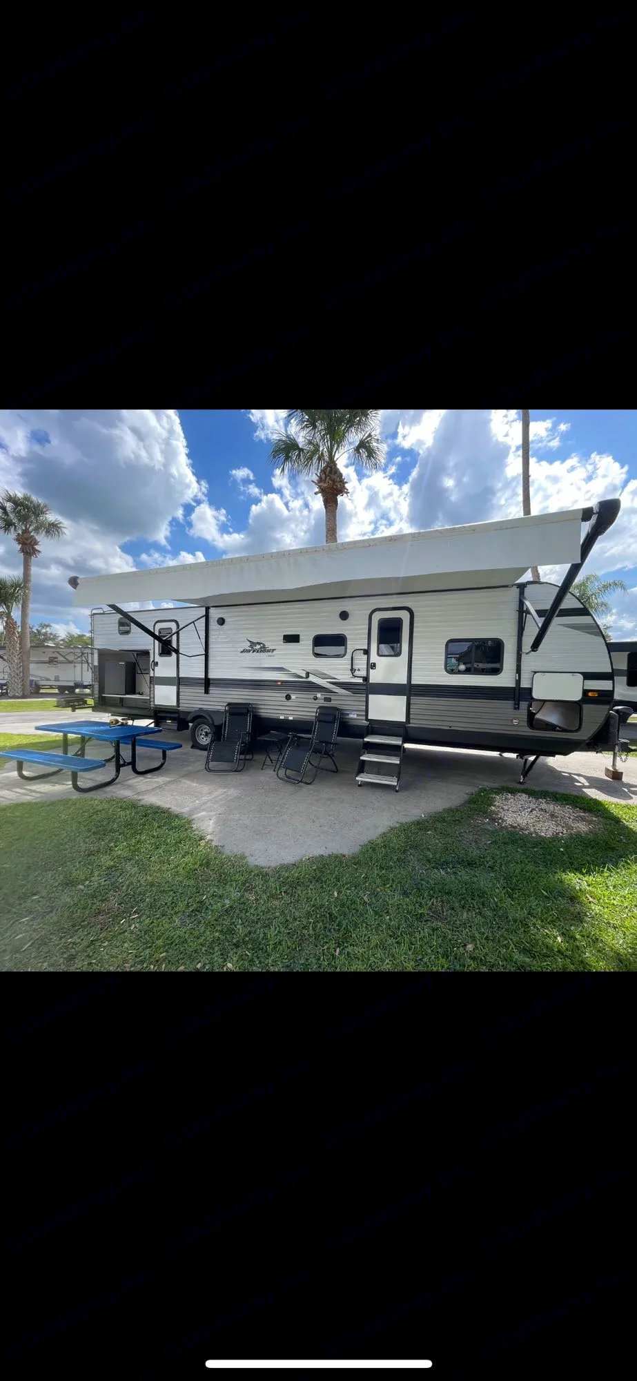 Camper all set up at Tropical Palms!. Jayco 324DBS 2023