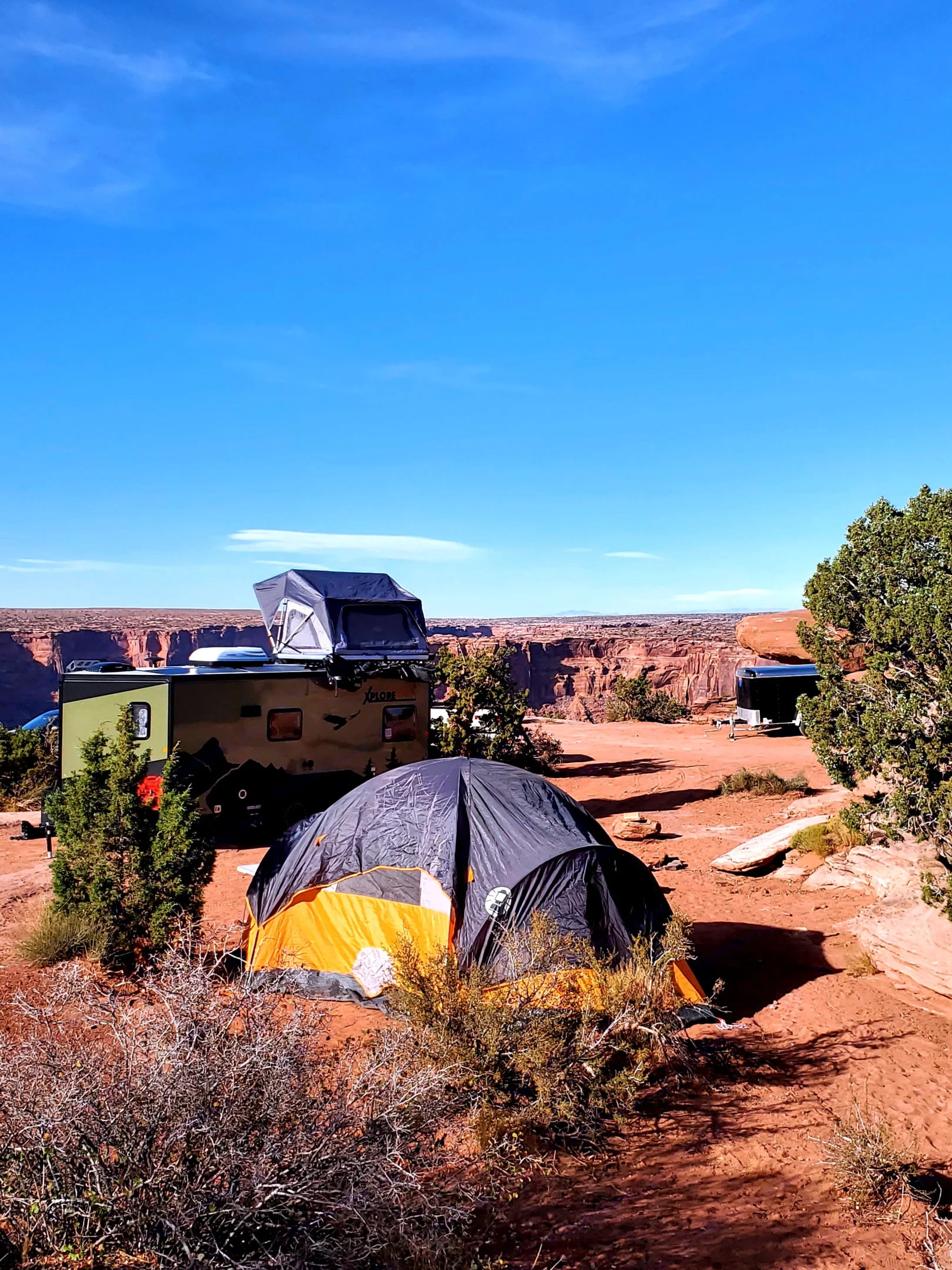 View of canyon and the X22. Imperial Outdoors XploreRV 2023