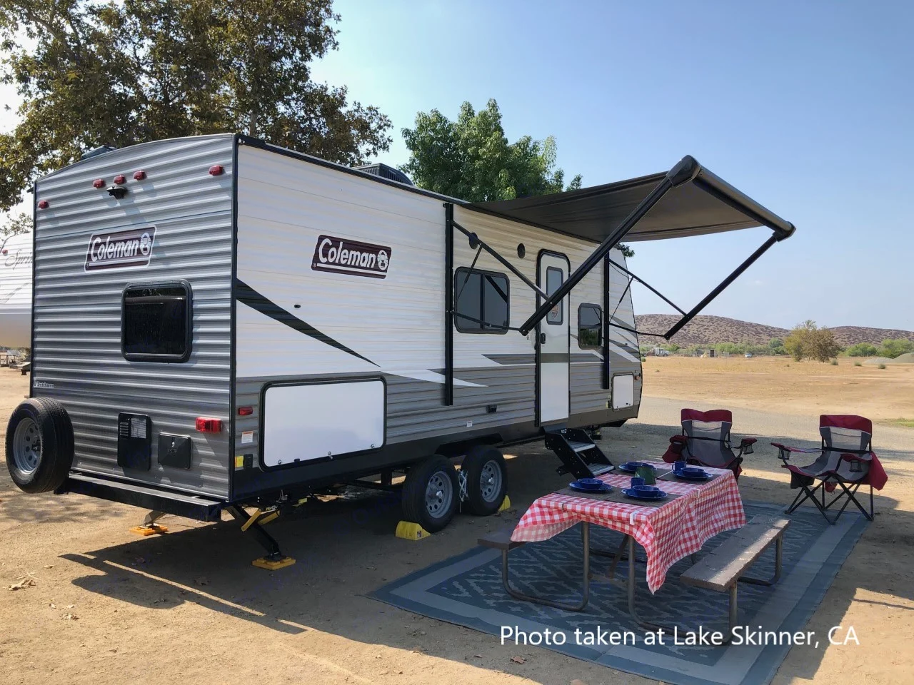 Enjoy outdoor meals at campgrounds such as Lake Skinner, CA.. Dutchmen Coleman Lantern LT 2021