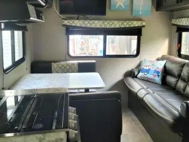 Dinette and Sofa bed, each convert to twin sized bed.. Guide Guide Trailer 2020