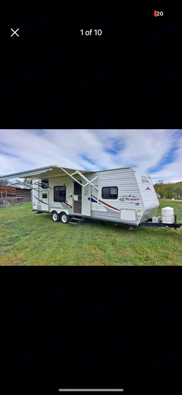 RV rental: Jay Flight travel trailer with extended awning, ready for your camping trip.. Jayco Jay Flight G2 2009