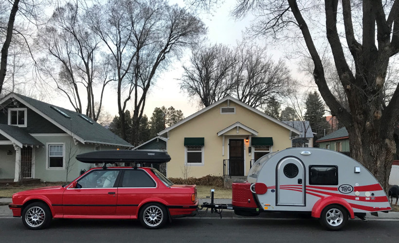 charming little red wagon for two in flagstaff