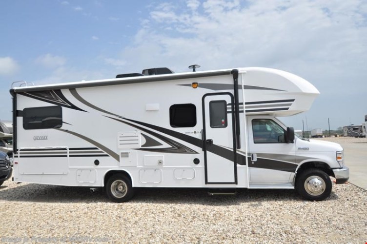 2019 entegra odyssey coach with modern and clean interiors