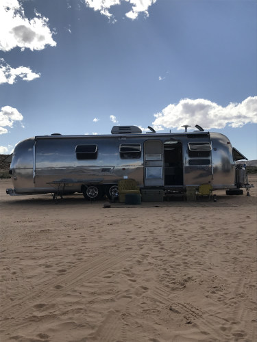 vintage trailer for friends, cave creek