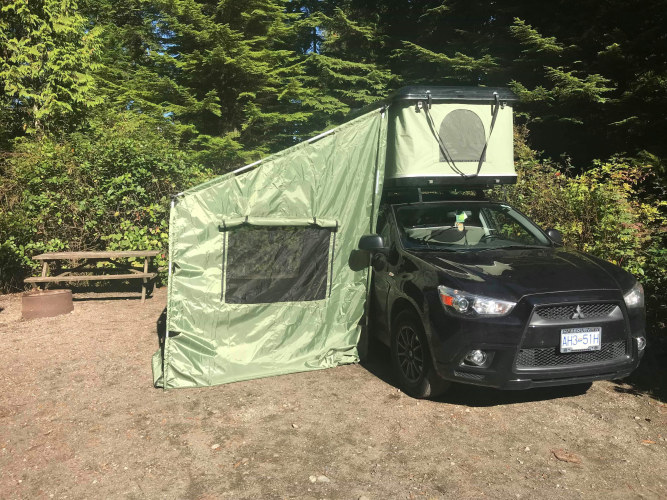beach-friendly camper for a couple