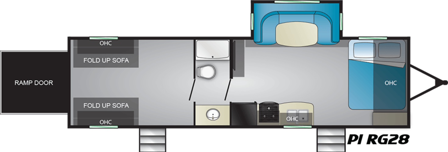 well-built trailer for four guests, spanish
