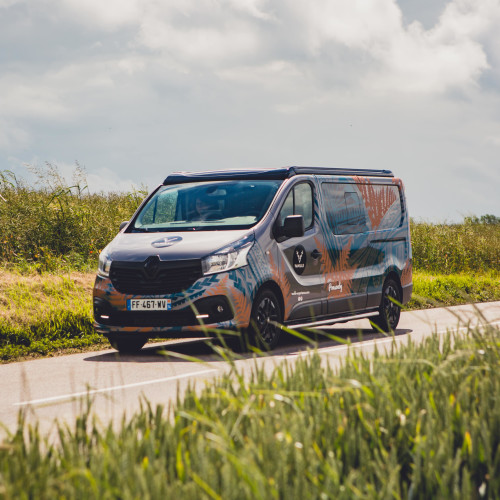 artsy renault trafic campervan for three