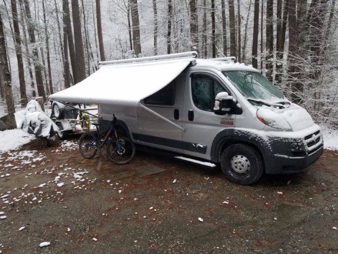 comfortable camper van with a lot of storage space
