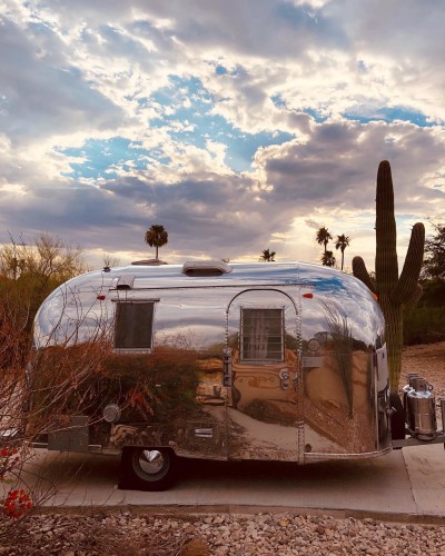vintage camper with home amenities, tucson