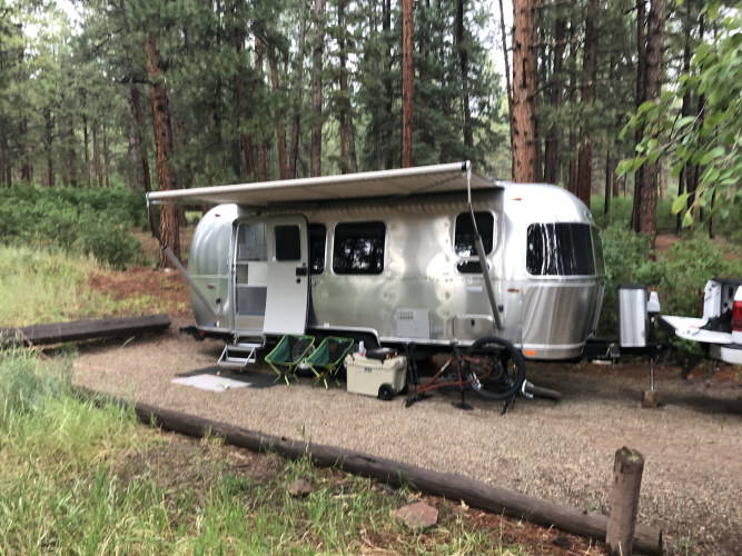 solar-powered rental with camp chairs