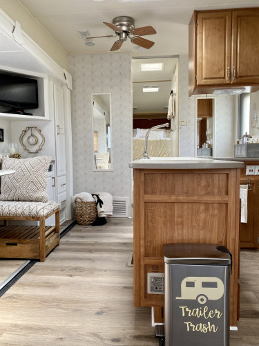 stylish trailer with homey decor, campbell river