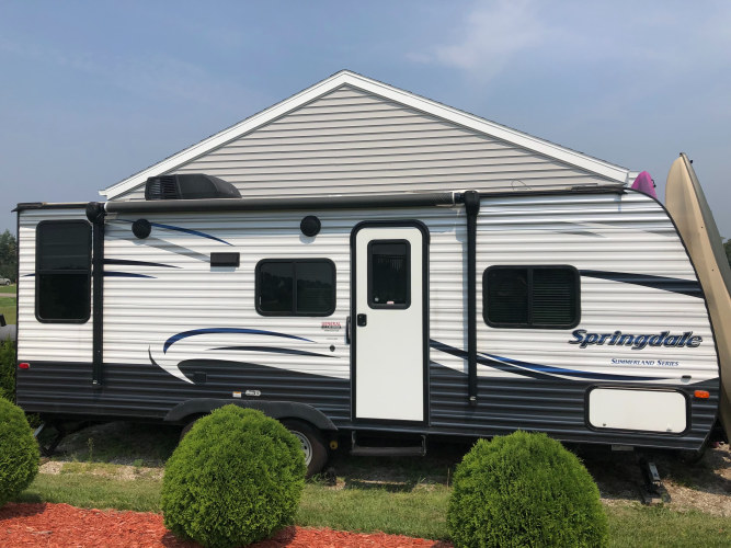 luxurious trailer with a generator