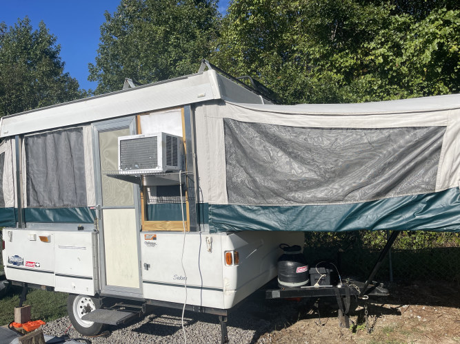 compact camper with air conditioning, angier