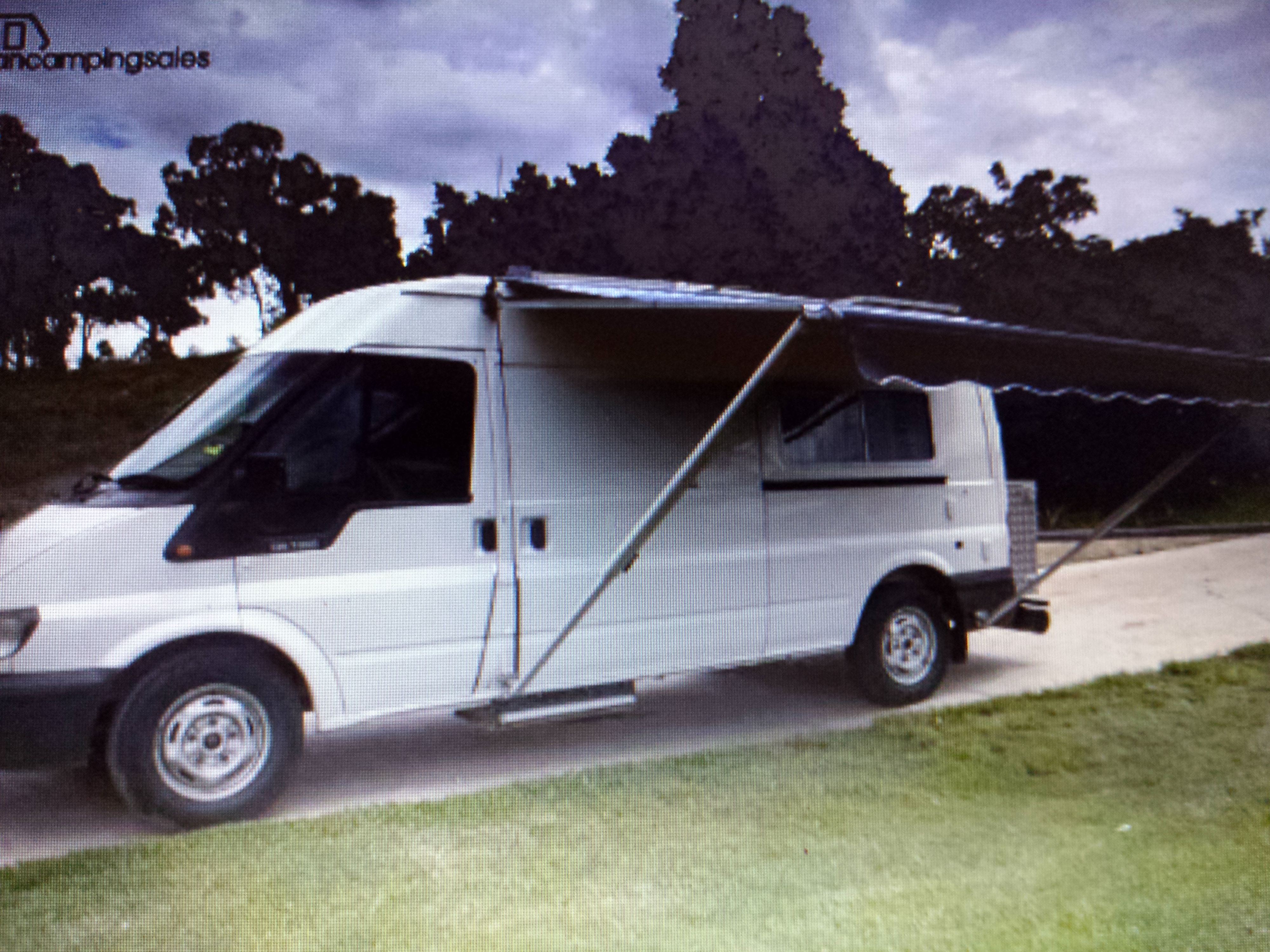 ford transit custom barn door awning