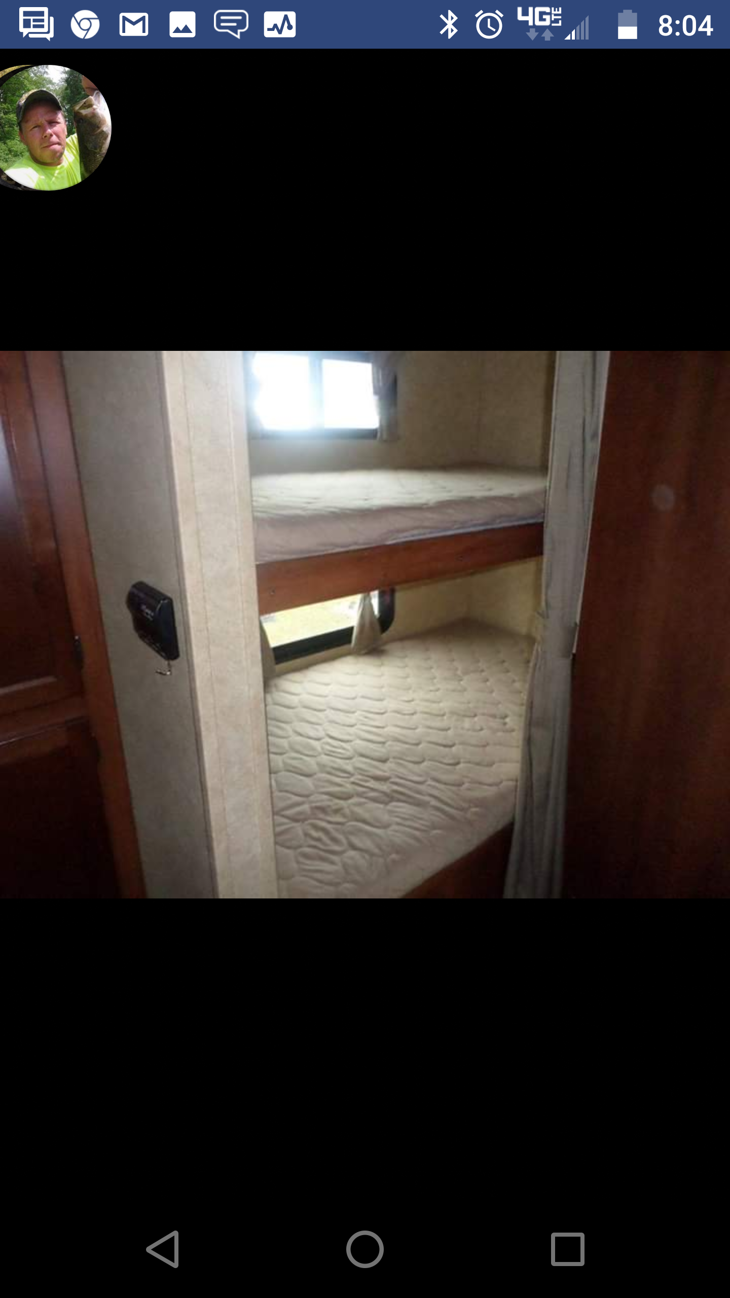 RV rental: Interior view of bunk beds in a camper, a comfy sleeping area. Great for travel!. Avenger Avenger Trailer 2013