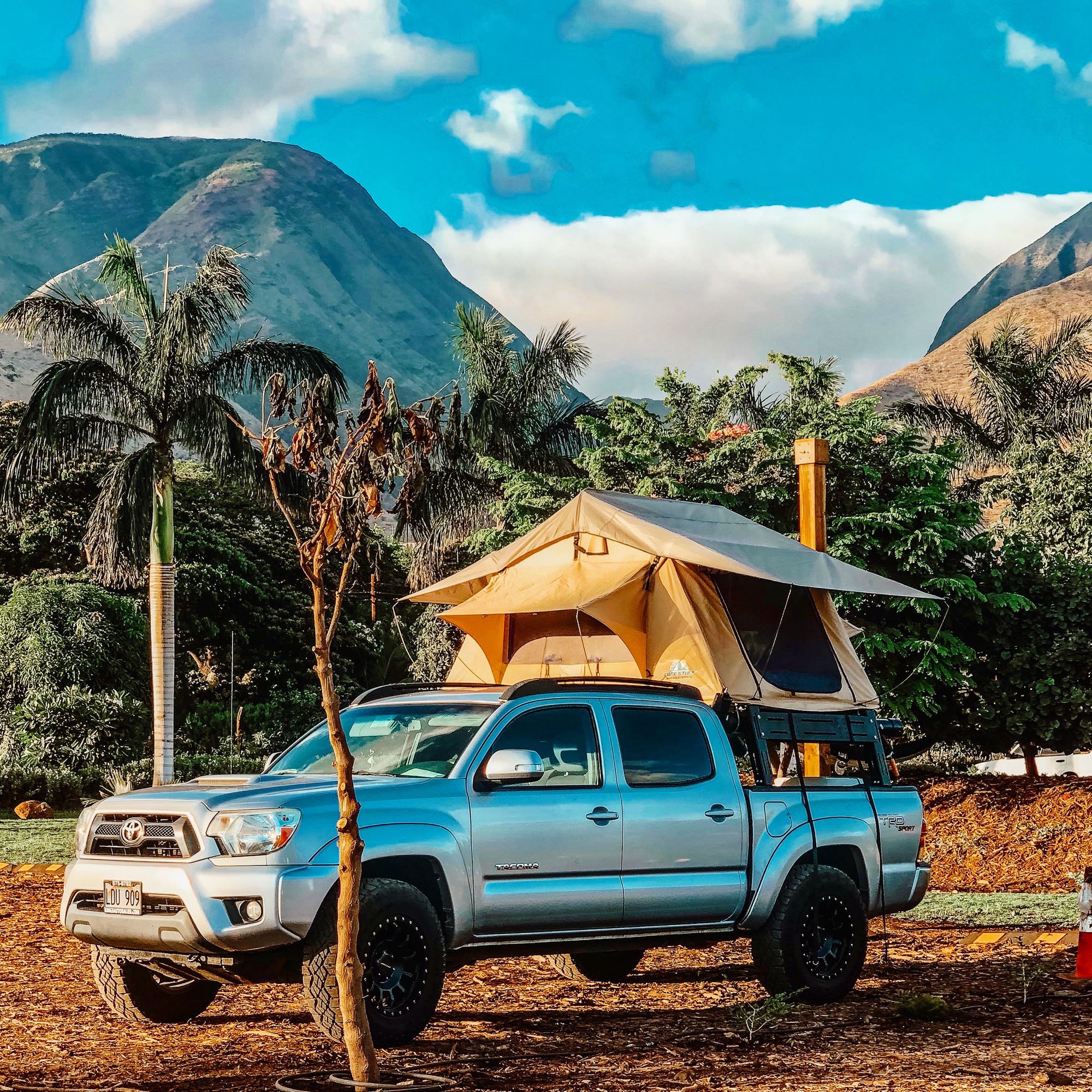 tacoma with tent on top