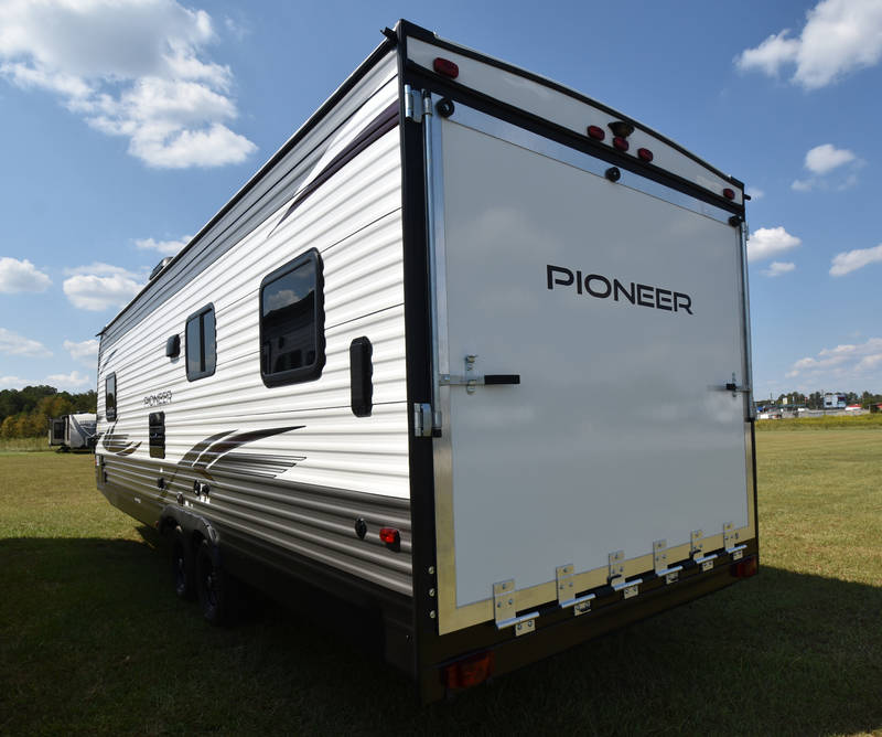 heartland pioneer toy hauler travel trailer