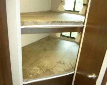 Double bunks are big enough for multiple kids or adults. K-Z Manufacturing Sportsmen 2019