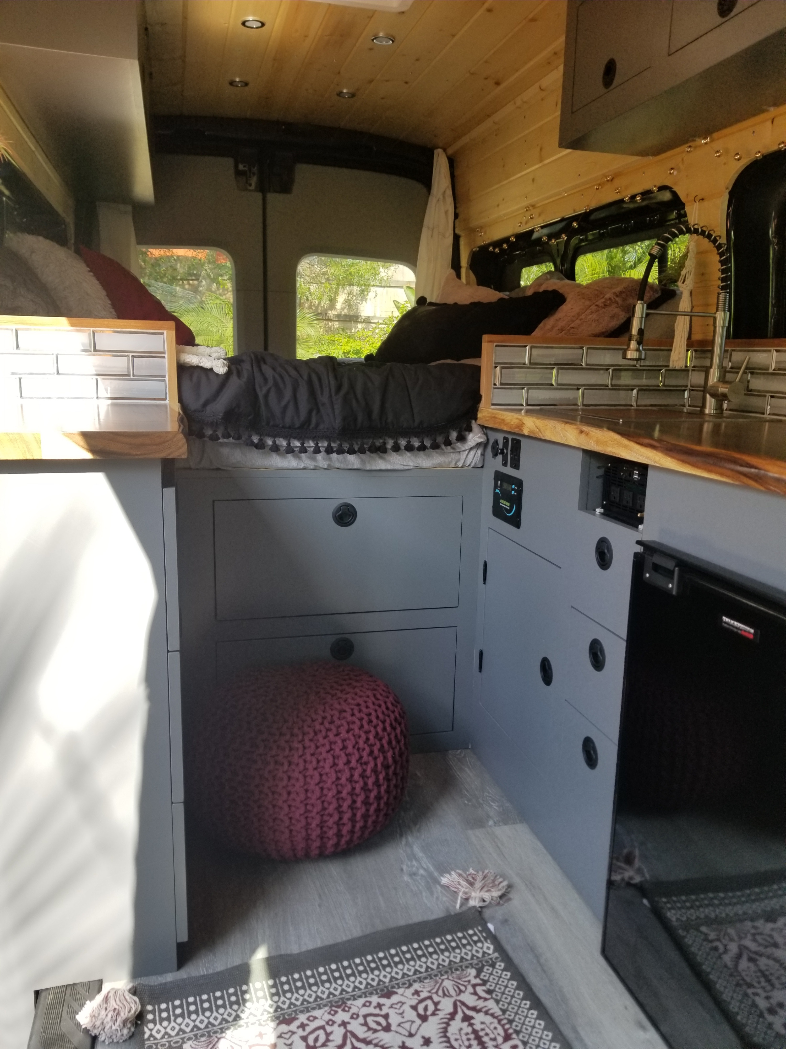 Lots of drawers and upper cabinets for storage.. Ford Transit 2019