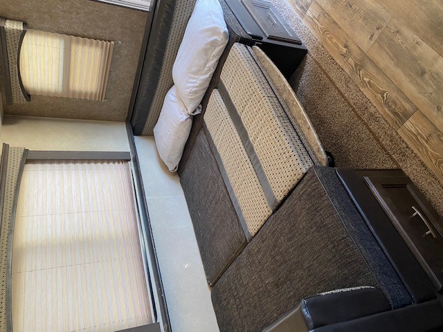 Table completely folded. Forest River 240RBK 2017