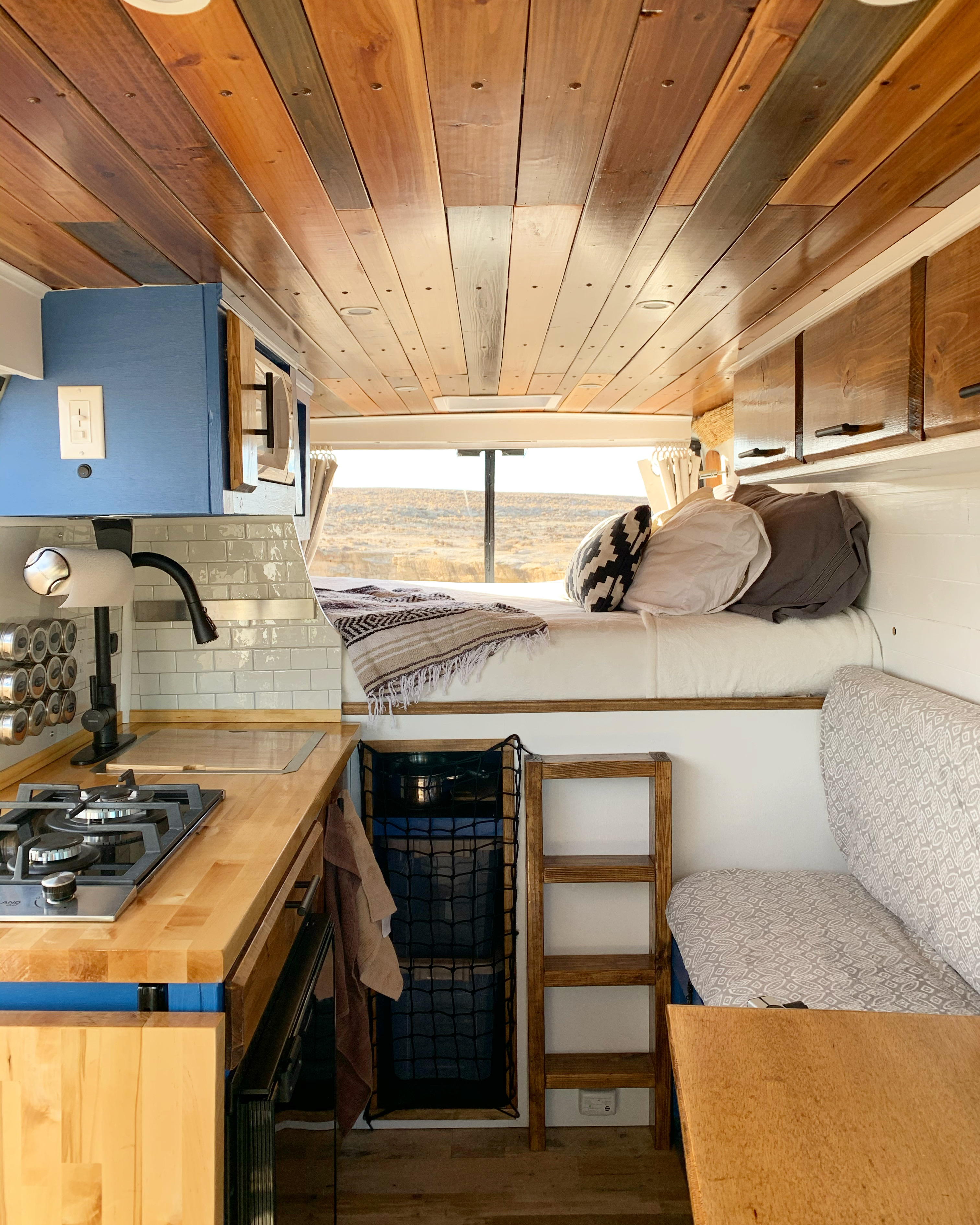 This RV rental boasts a full kitchen, comfy bed, storage, and stunning desert views through the rear window. Van life ready!. Dodge RAM Promaster 2500 159' Wheelbase 2017