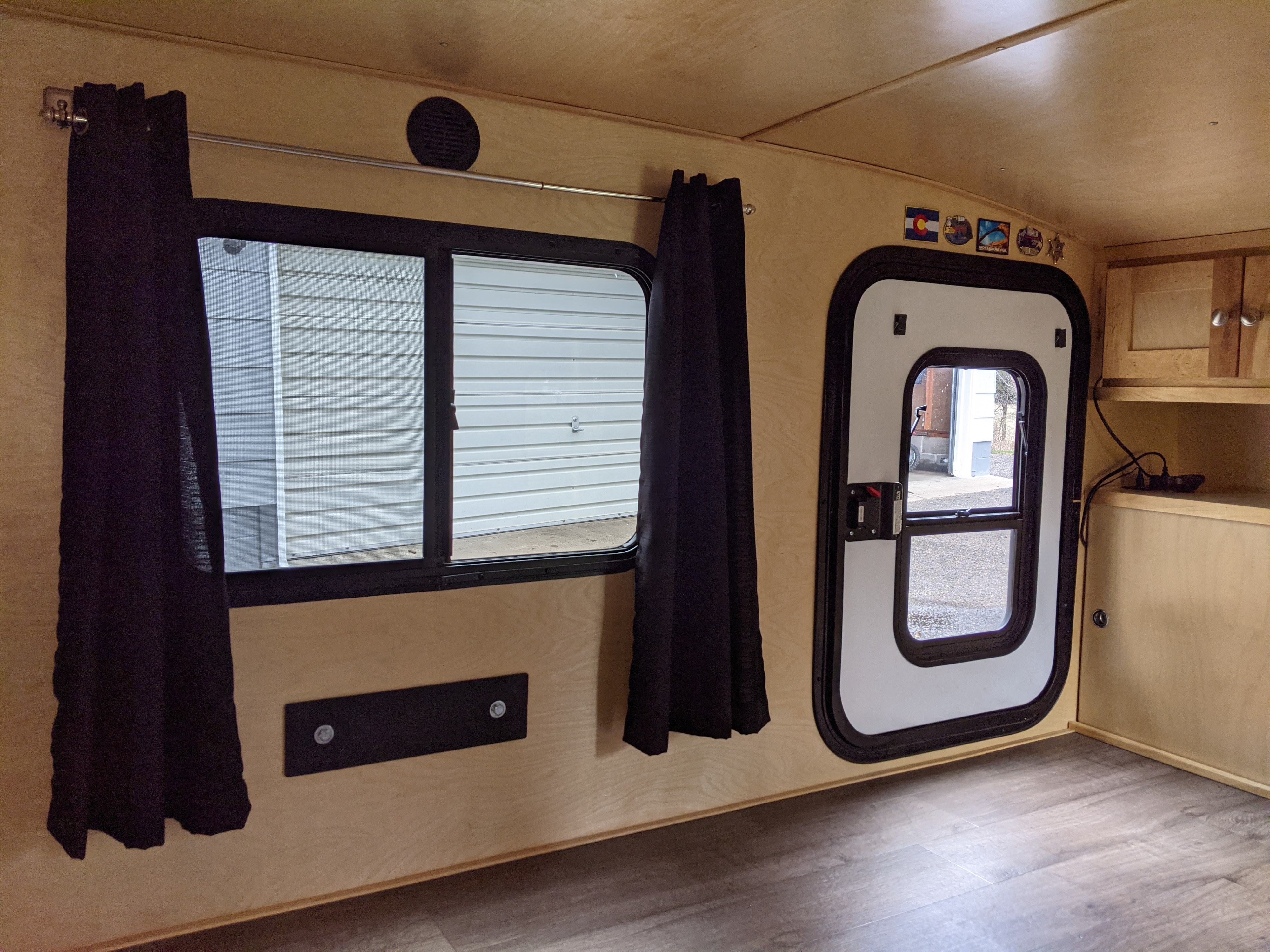 Custom interior finished with maple and resistant linoleum flooring.. Escapade Backcountry 2018