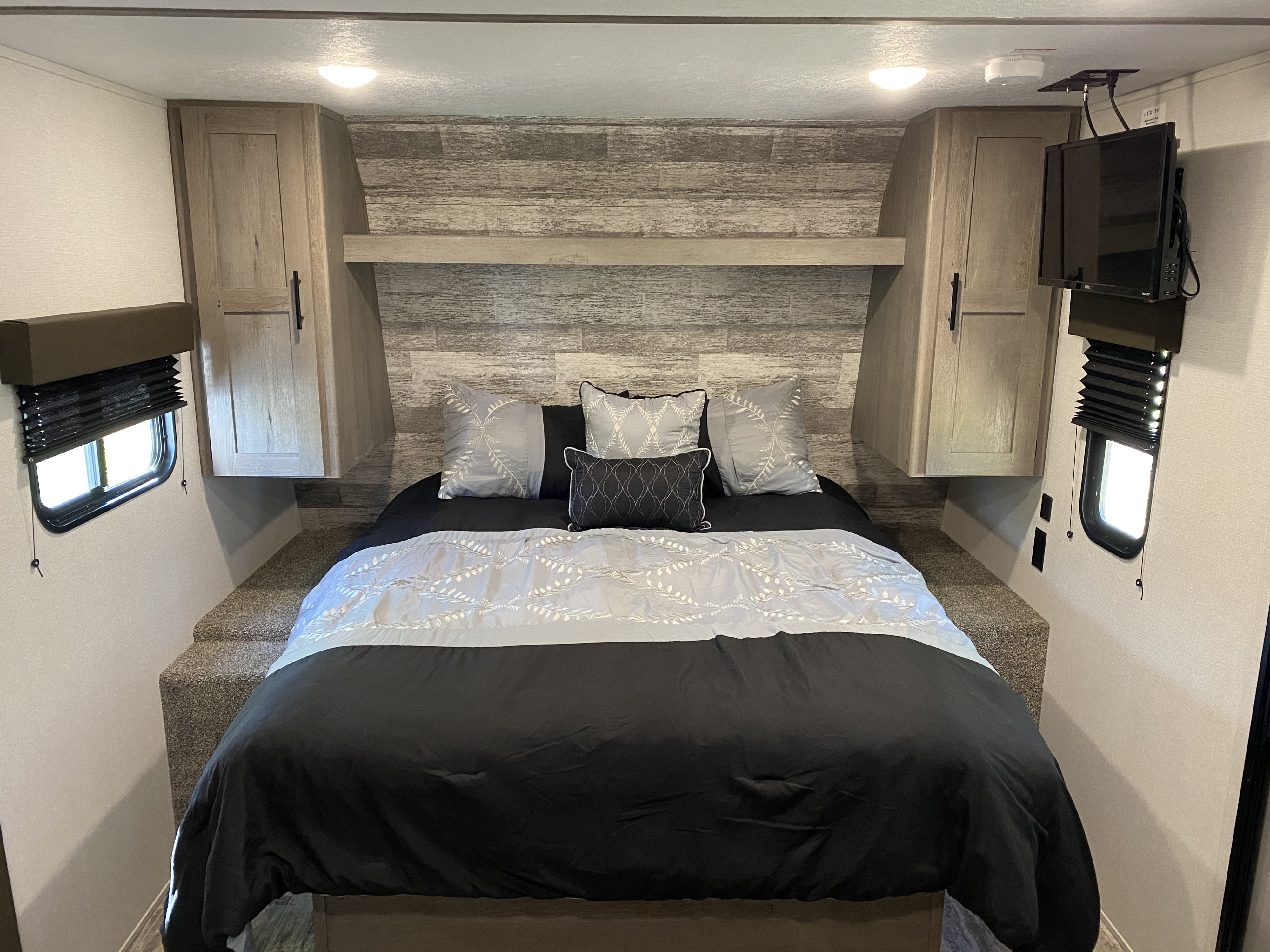 front Queen Bed with walk around sides. Clothes Closets and shelve. USB port on the right side. . Other Other 2021