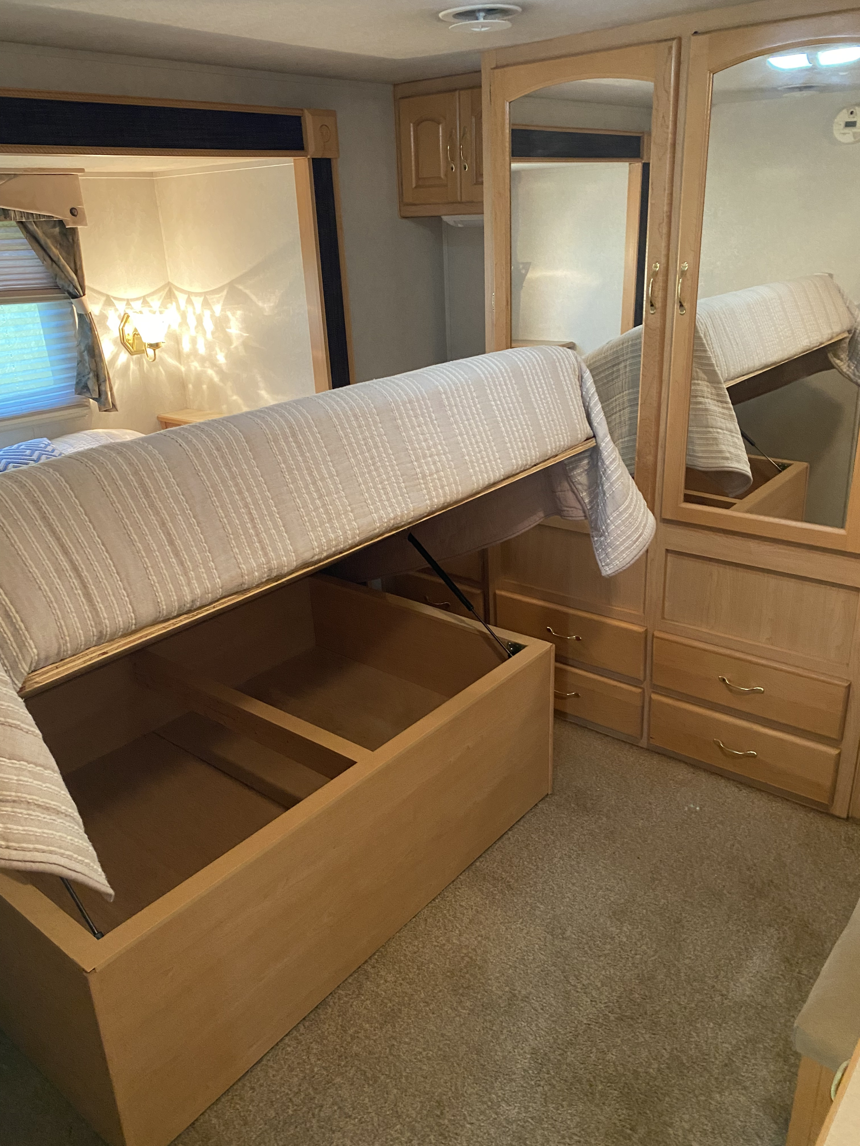 Under the bed storage. Damon Challenger 2004