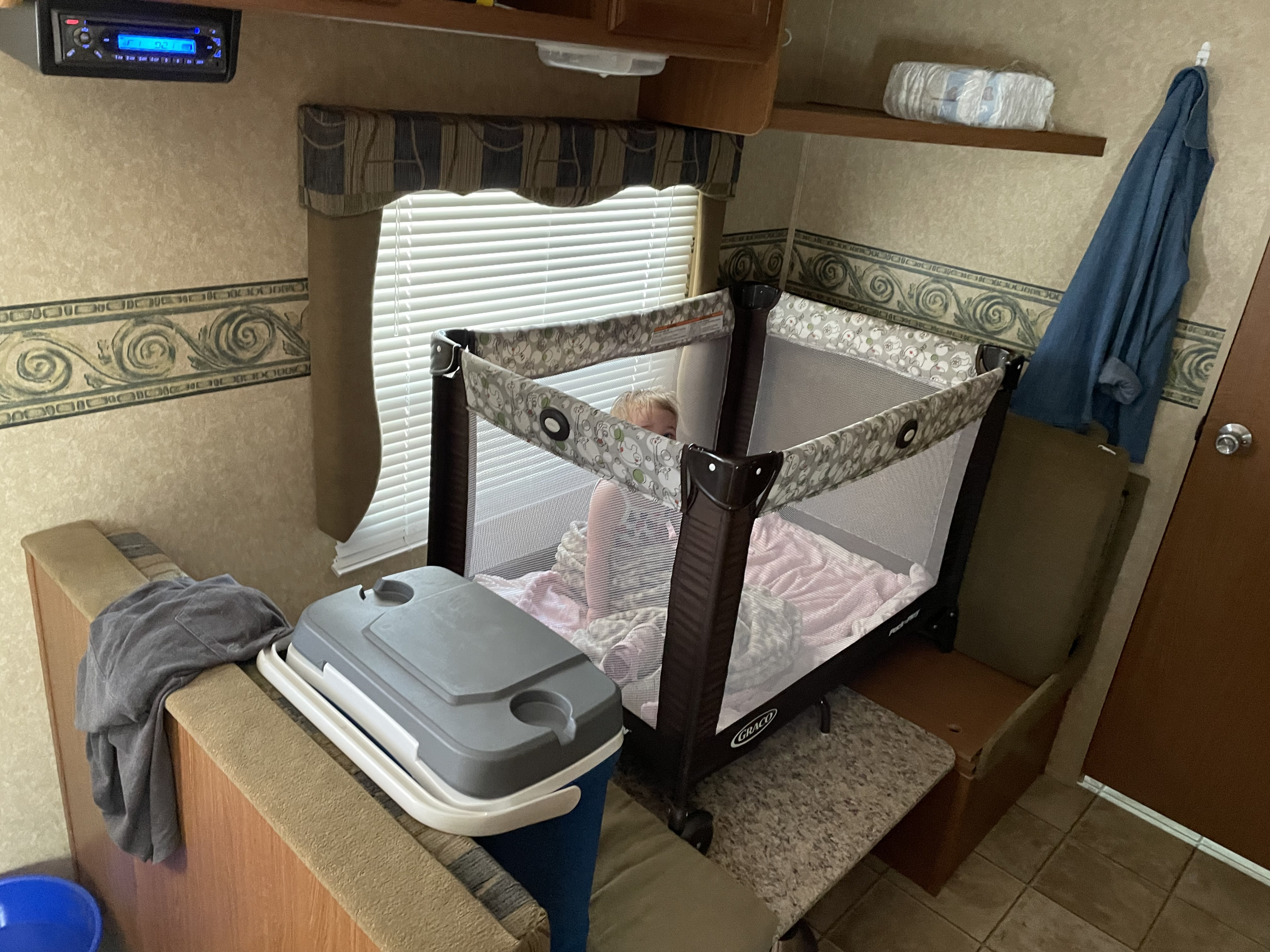 This RV rental features a pack-n-play for kids, offering a safe and cozy space inside the camper for family trips.. Dutchmen Dutchmen 2010
